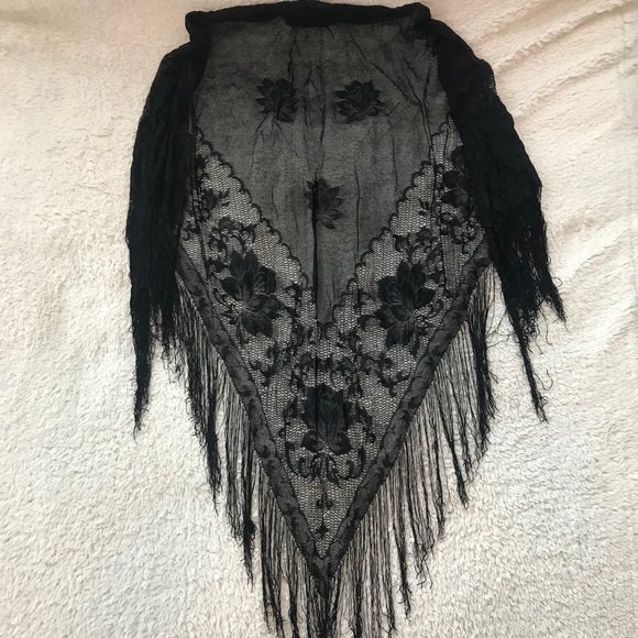 Accessories - Black Woven Pashmina Wrap/ Scarf - NWOT Accessories - Black Woven Pashmina Wrap/ Scarf - NWOT